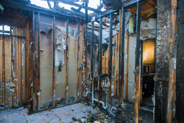Professional Emergency Fire Damage Restoration technician working in Potomac, MD